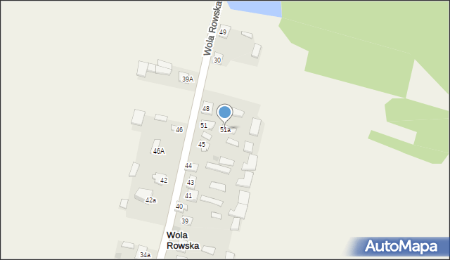 Wola Rowska, Wola Rowska, 51a, mapa Wola Rowska