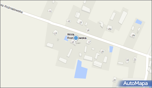 Wola Rożniatowska, Wola Rożniatowska, 14a, mapa Wola Rożniatowska