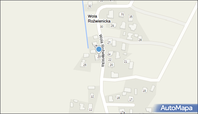 Wola Roźwienicka, Wola Roźwienicka, 23, mapa Wola Roźwienicka