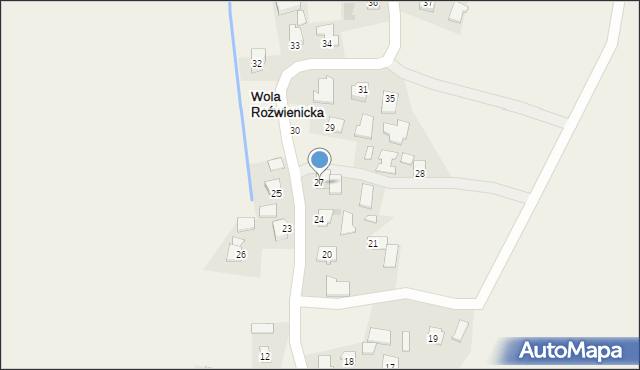 Wola Roźwienicka, Wola Roźwienicka, 27A, mapa Wola Roźwienicka