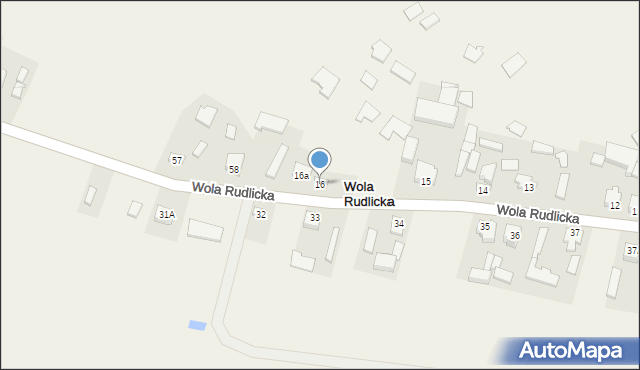 Wola Rudlicka, Wola Rudlicka, 16, mapa Wola Rudlicka