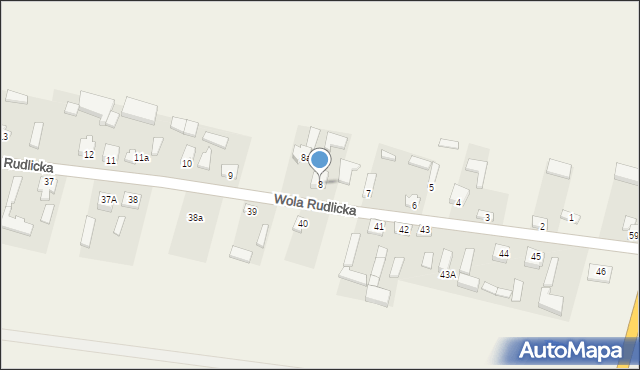 Wola Rudlicka, Wola Rudlicka, 8, mapa Wola Rudlicka