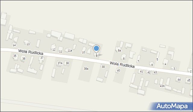 Wola Rudlicka, Wola Rudlicka, 9, mapa Wola Rudlicka
