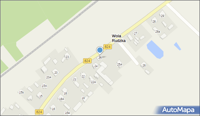 Wola Rudzka, Wola Rudzka, 25, mapa Wola Rudzka