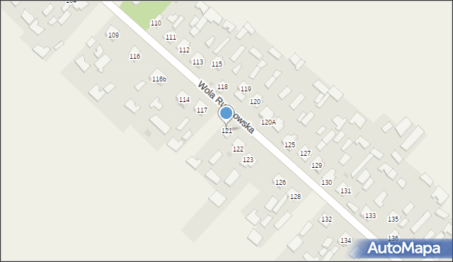 Wola Rusinowska, Wola Rusinowska, 121, mapa Wola Rusinowska