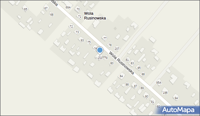 Wola Rusinowska, Wola Rusinowska, 211, mapa Wola Rusinowska