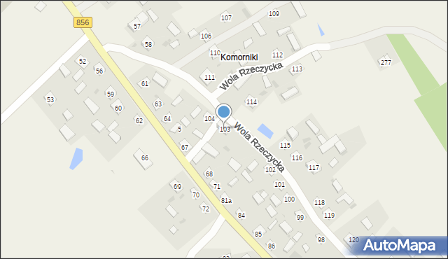 Wola Rzeczycka, Wola Rzeczycka, 103, mapa Wola Rzeczycka
