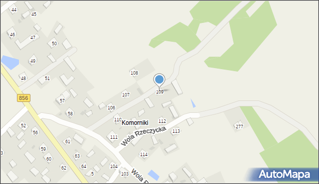 Wola Rzeczycka, Wola Rzeczycka, 109, mapa Wola Rzeczycka