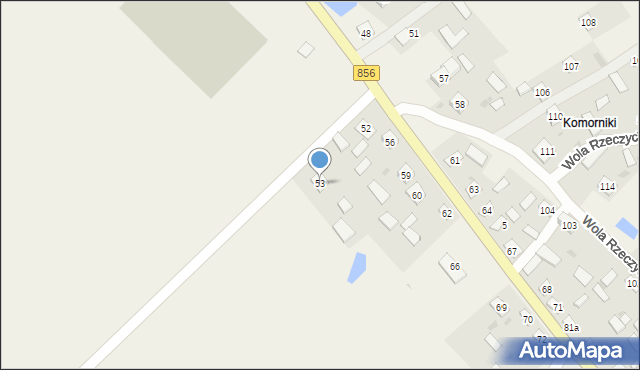 Wola Rzeczycka, Wola Rzeczycka, 53, mapa Wola Rzeczycka