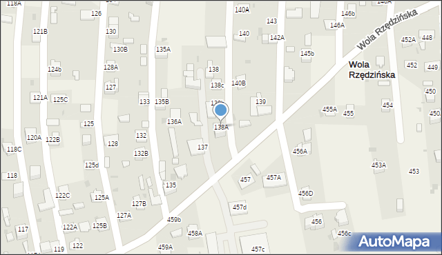 Wola Rzędzińska, Wola Rzędzińska, 138A, mapa Wola Rzędzińska