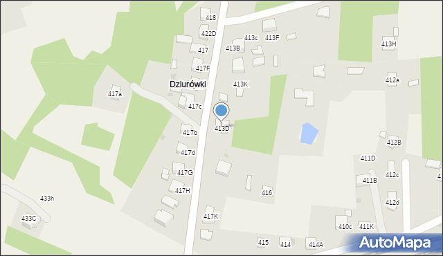 Wola Rzędzińska, Wola Rzędzińska, 413D, mapa Wola Rzędzińska
