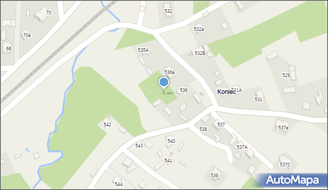 Wola Rzędzińska, Wola Rzędzińska, 536d, mapa Wola Rzędzińska