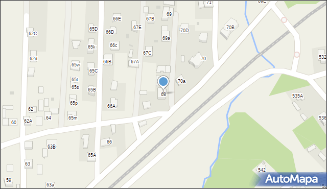 Wola Rzędzińska, Wola Rzędzińska, 68, mapa Wola Rzędzińska