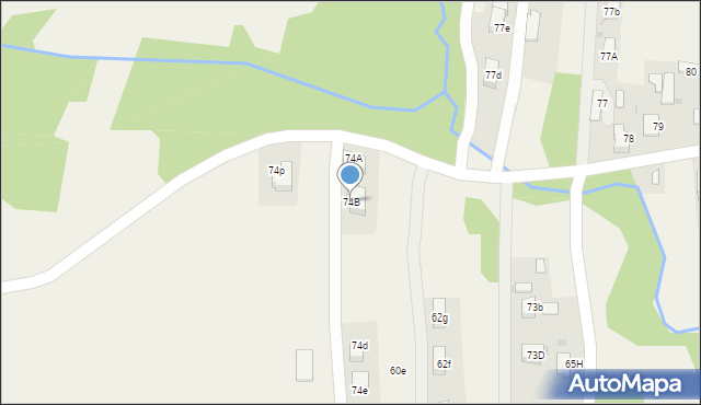 Wola Rzędzińska, Wola Rzędzińska, 74B, mapa Wola Rzędzińska