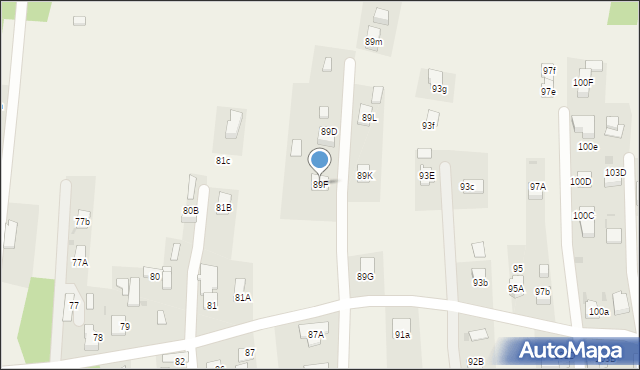 Wola Rzędzińska, Wola Rzędzińska, 89F, mapa Wola Rzędzińska