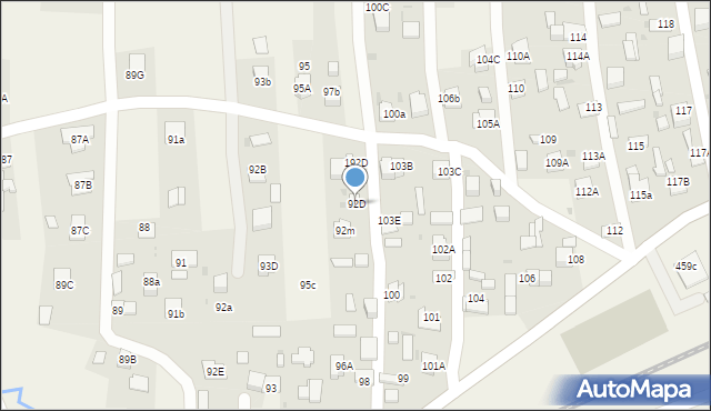 Wola Rzędzińska, Wola Rzędzińska, 92D, mapa Wola Rzędzińska