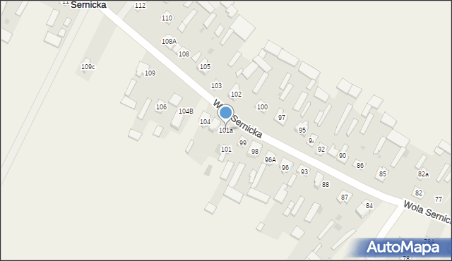 Wola Sernicka, Wola Sernicka, 101a, mapa Wola Sernicka