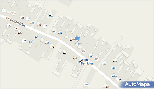 Wola Sernicka, Wola Sernicka, 119, mapa Wola Sernicka