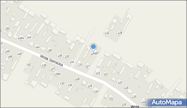 Wola Sernicka, Wola Sernicka, 127A, mapa Wola Sernicka