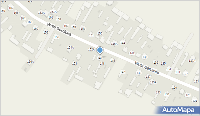 Wola Sernicka, Wola Sernicka, 149, mapa Wola Sernicka