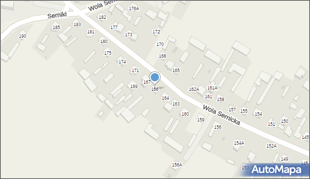 Wola Sernicka, Wola Sernicka, 166, mapa Wola Sernicka