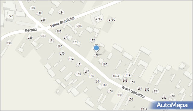 Wola Sernicka, Wola Sernicka, 168, mapa Wola Sernicka