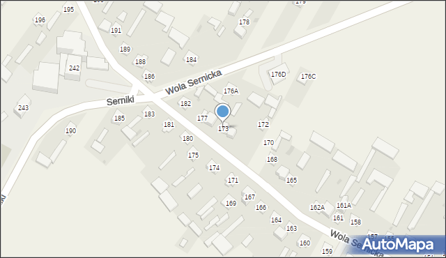 Wola Sernicka, Wola Sernicka, 173, mapa Wola Sernicka