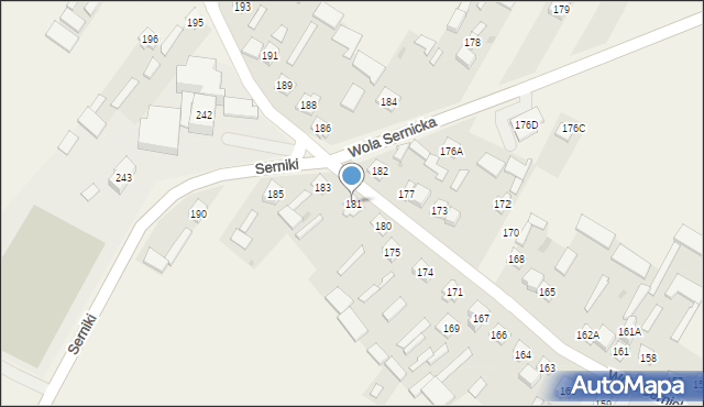 Wola Sernicka, Wola Sernicka, 181, mapa Wola Sernicka