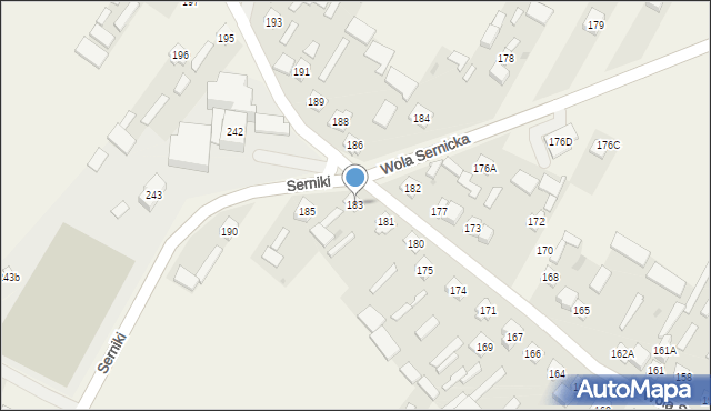Wola Sernicka, Wola Sernicka, 183, mapa Wola Sernicka