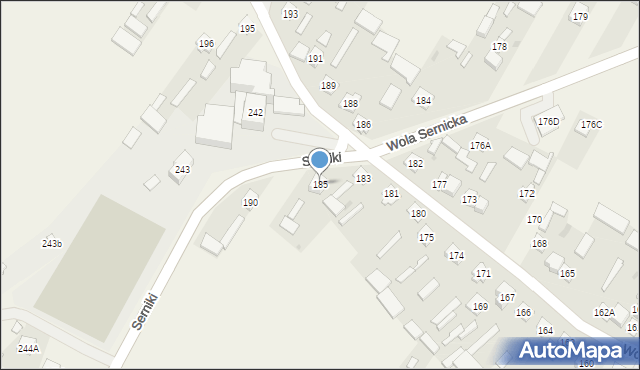 Wola Sernicka, Wola Sernicka, 185, mapa Wola Sernicka