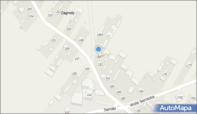 Wola Sernicka, Wola Sernicka, 194, mapa Wola Sernicka