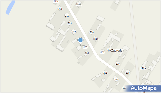 Wola Sernicka, Wola Sernicka, 206A, mapa Wola Sernicka