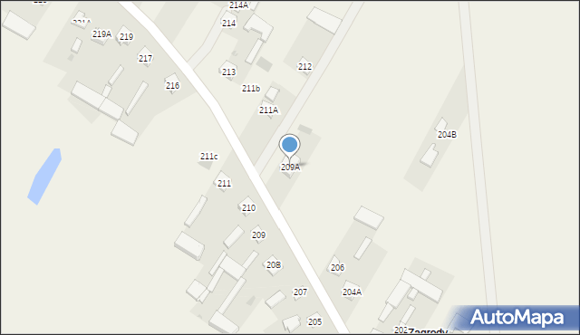 Wola Sernicka, Wola Sernicka, 209A, mapa Wola Sernicka