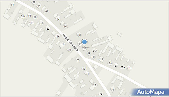Wola Sernicka, Wola Sernicka, 36, mapa Wola Sernicka