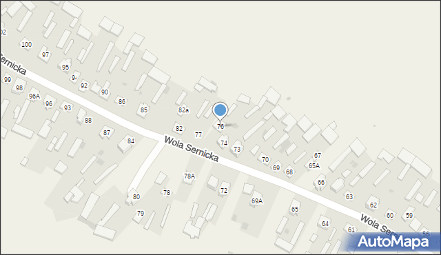 Wola Sernicka, Wola Sernicka, 76, mapa Wola Sernicka
