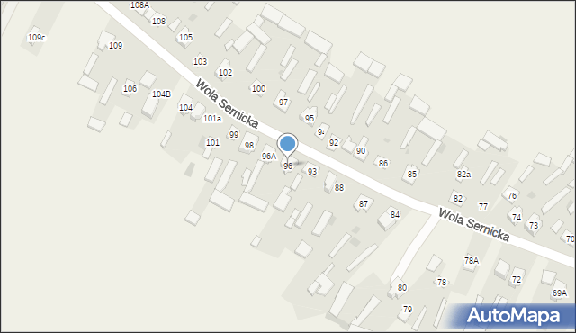 Wola Sernicka, Wola Sernicka, 96, mapa Wola Sernicka