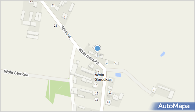 Wola Serocka, Wola Serocka, 3, mapa Wola Serocka
