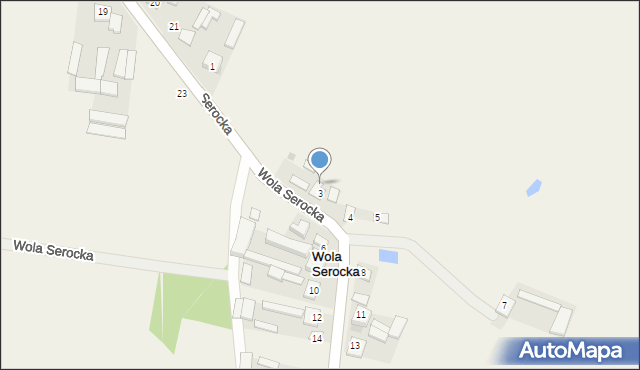 Wola Serocka, Wola Serocka, 3A, mapa Wola Serocka