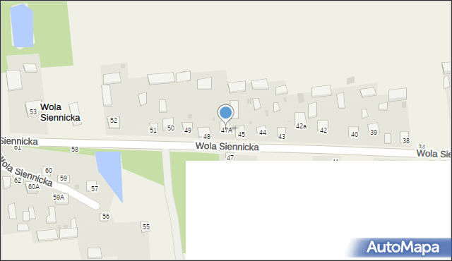 Wola Siennicka, Wola Siennicka, 47A, mapa Wola Siennicka