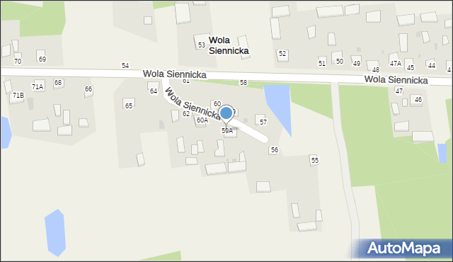 Wola Siennicka, Wola Siennicka, 59A, mapa Wola Siennicka