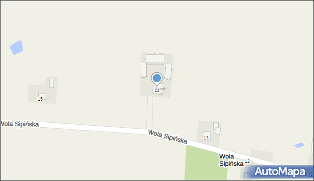 Wola Sipińska, Wola Sipińska, 14, mapa Wola Sipińska