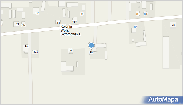 Wola Skromowska, Wola Skromowska, 86, mapa Wola Skromowska