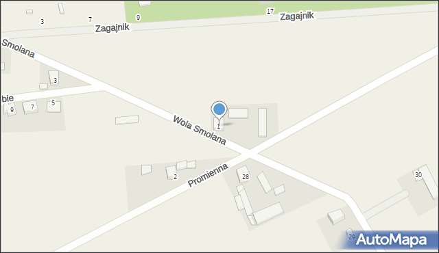 Wola Smolana, Wola Smolana, 1, mapa Wola Smolana