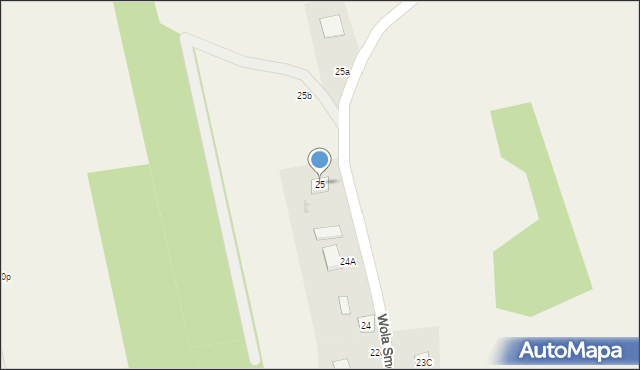 Wola Smolana, Wola Smolana, 25, mapa Wola Smolana