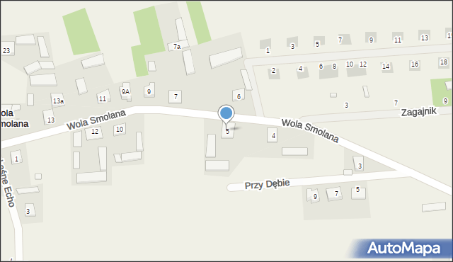Wola Smolana, Wola Smolana, 5, mapa Wola Smolana