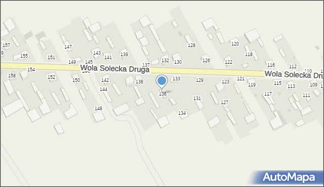 Wola Solecka Druga, Wola Solecka Druga, 136, mapa Wola Solecka Druga