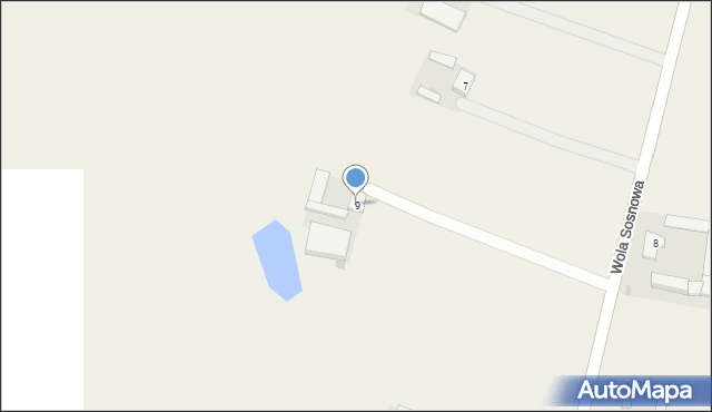 Wola Sosnowa, Wola Sosnowa, 9, mapa Wola Sosnowa