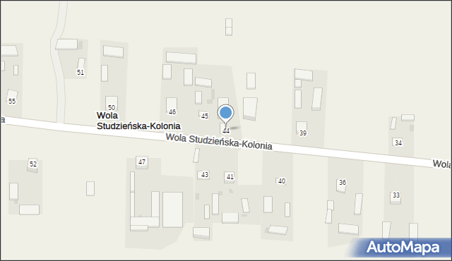 Wola Studzieńska-Kolonia, Wola Studzieńska-Kolonia, 44, mapa Wola Studzieńska-Kolonia