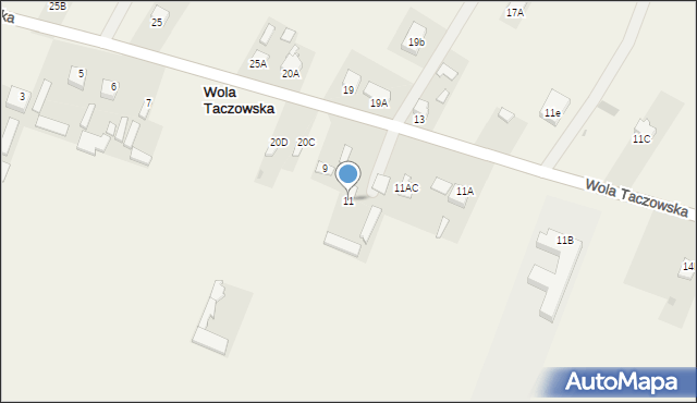 Wola Taczowska, Wola Taczowska, 11, mapa Wola Taczowska
