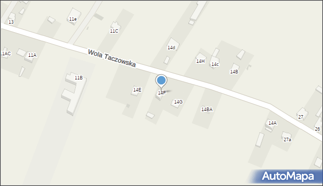 Wola Taczowska, Wola Taczowska, 14F, mapa Wola Taczowska